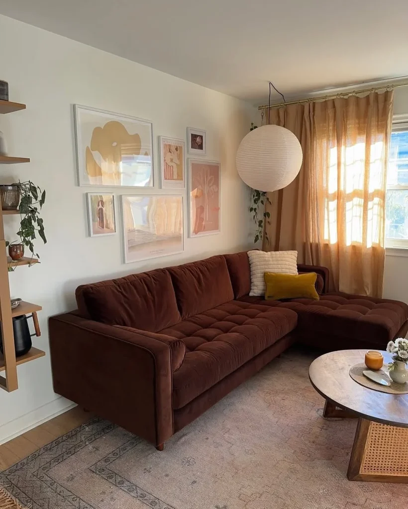Bold color sofa design