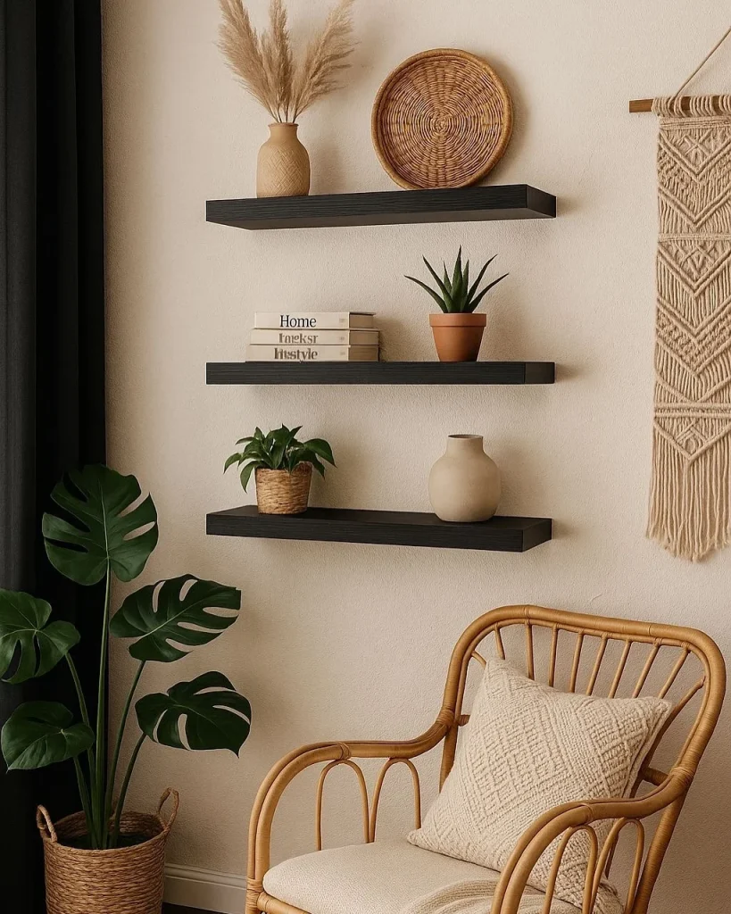 Textured corner rug nook