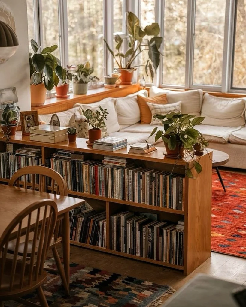 Glass-enclosed home library