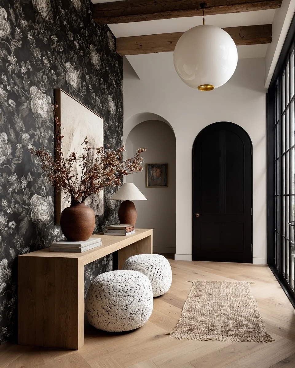 Modern foyer decor table