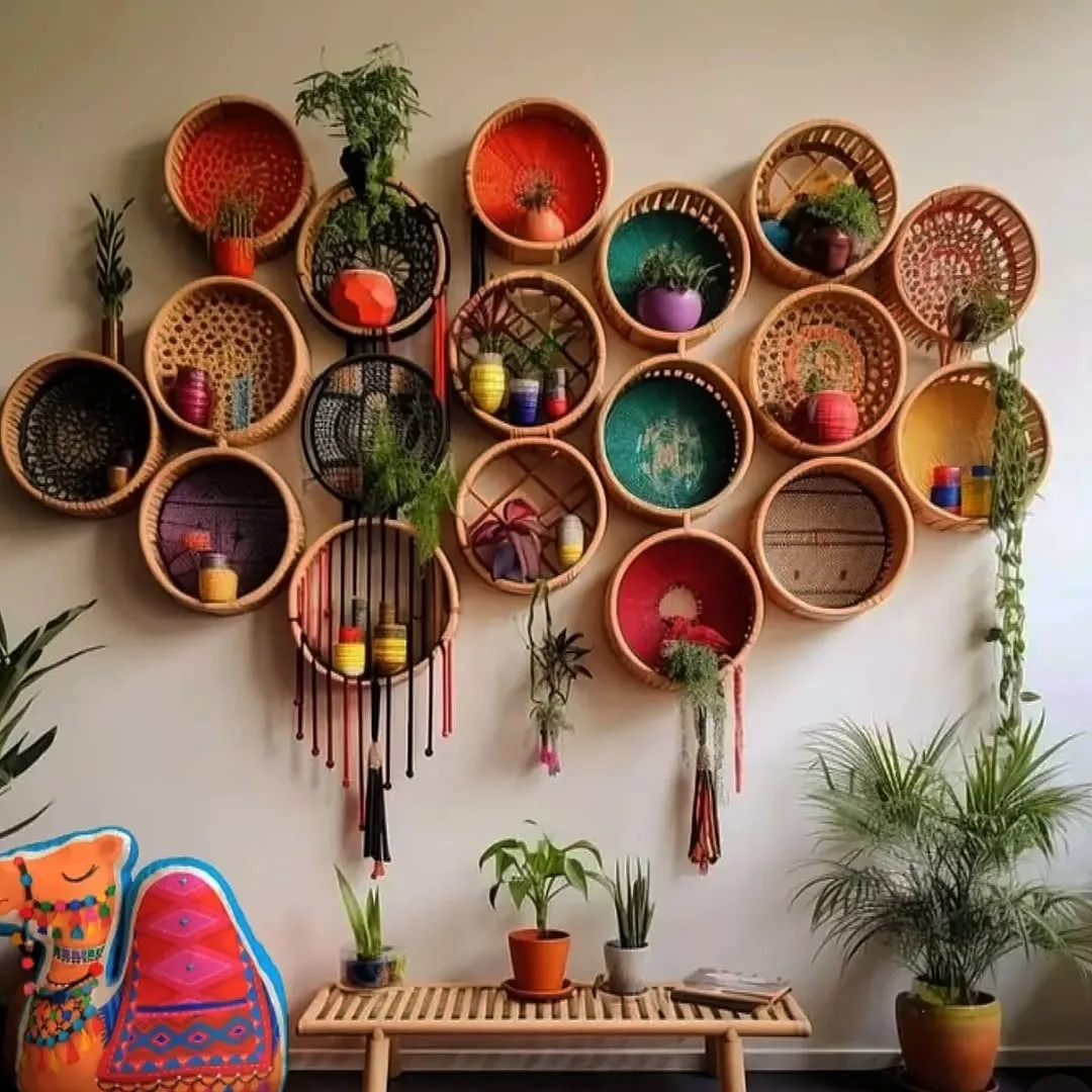 framed textile wall art