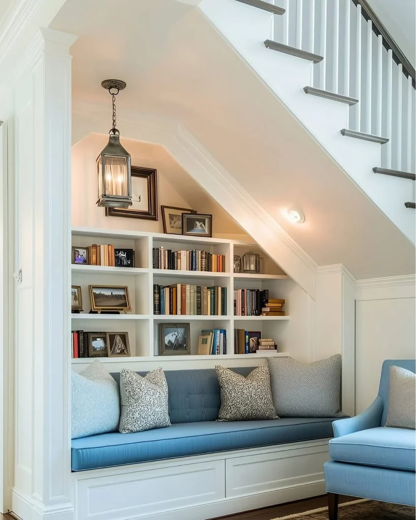 Modern monochrome home library