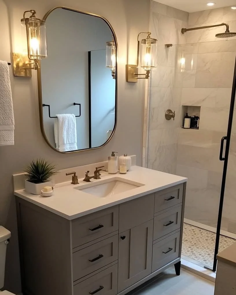 Industrial vanity look
