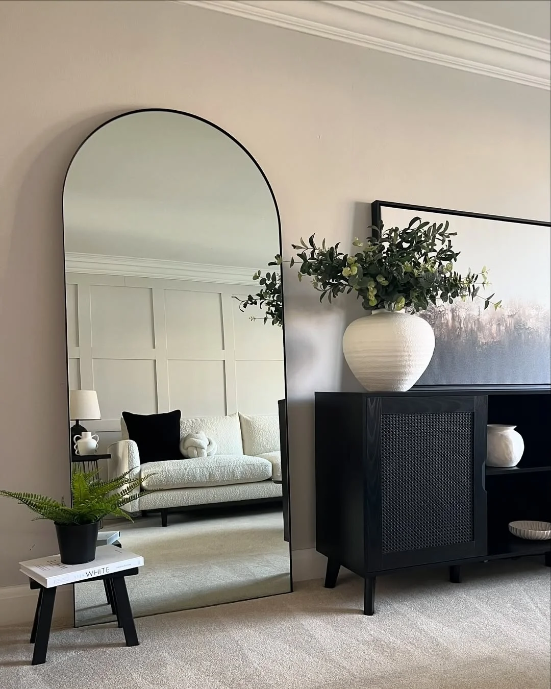 Oversized mirror decor