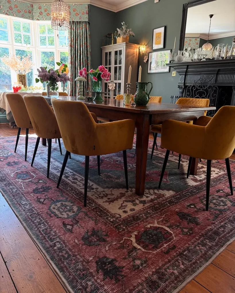Patterned Moroccan home carpet