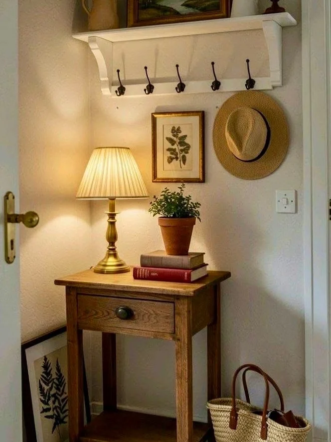 Elegant corner mirror decor