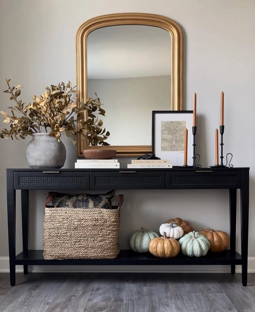 Cozy living room with fall decor