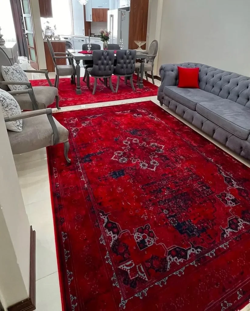 Modern red carpet decor