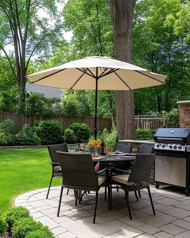 Multi-level deck backyard