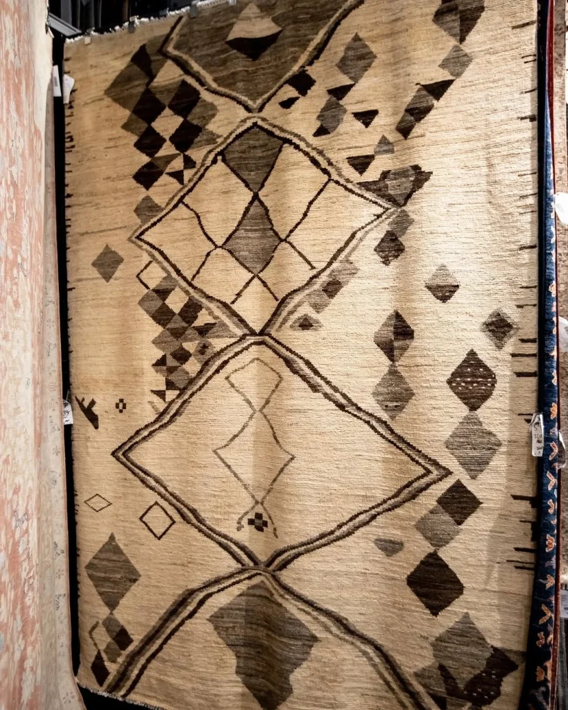 Bohemian fringe bedroom rug