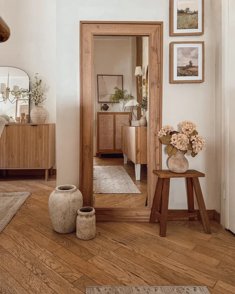 Mirrored furniture accent