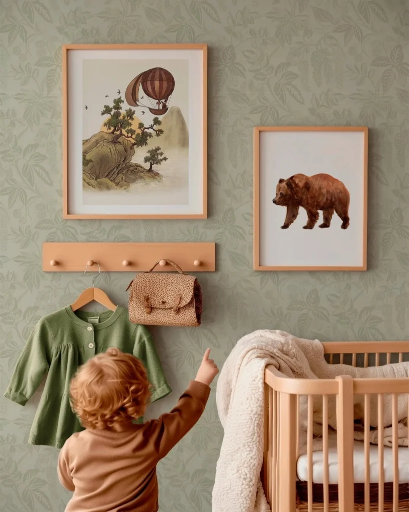 Whimsical forest kids wallpaper