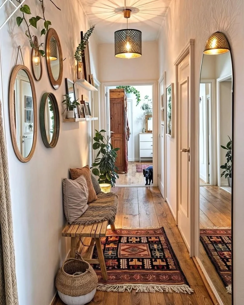 Lush entryway greenery touch