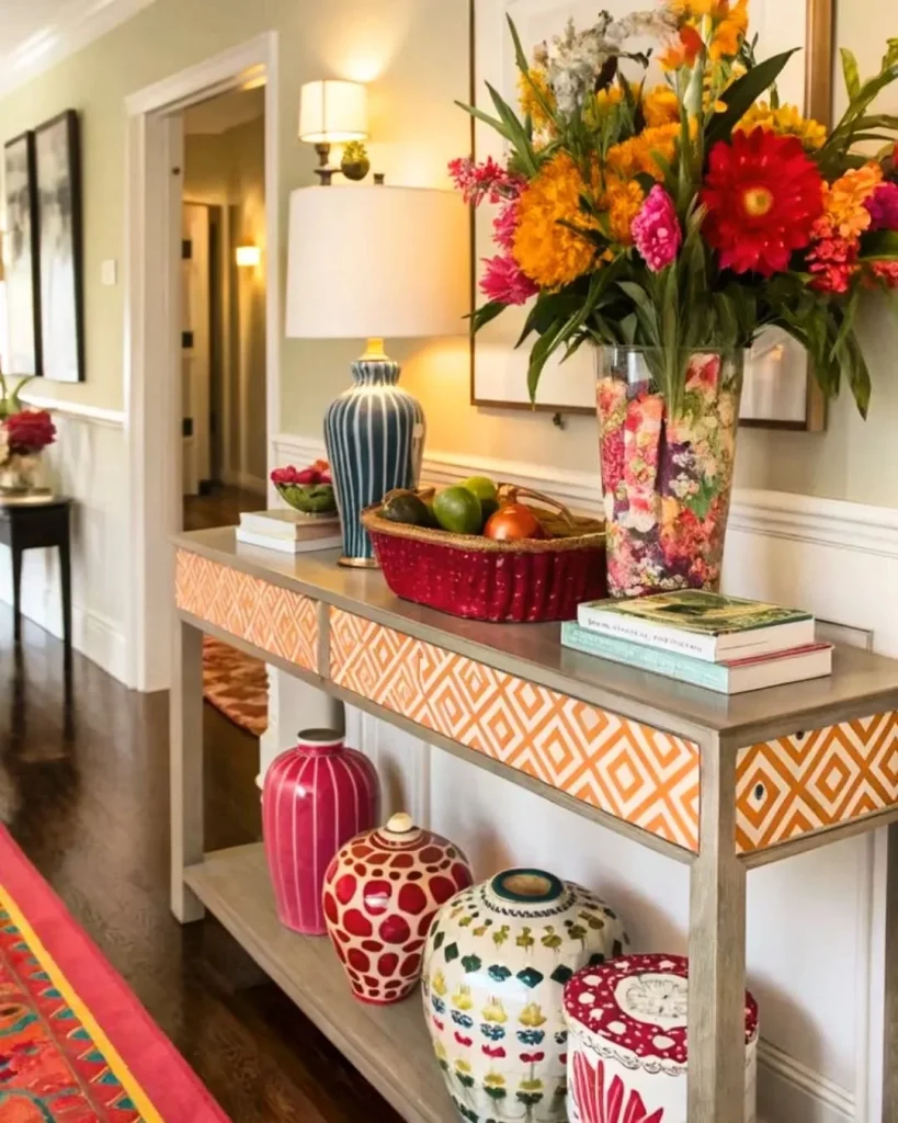 Minimalist console table decor