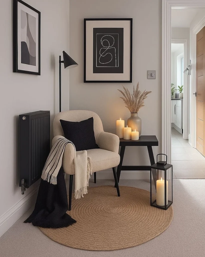 Chic corner accent chair