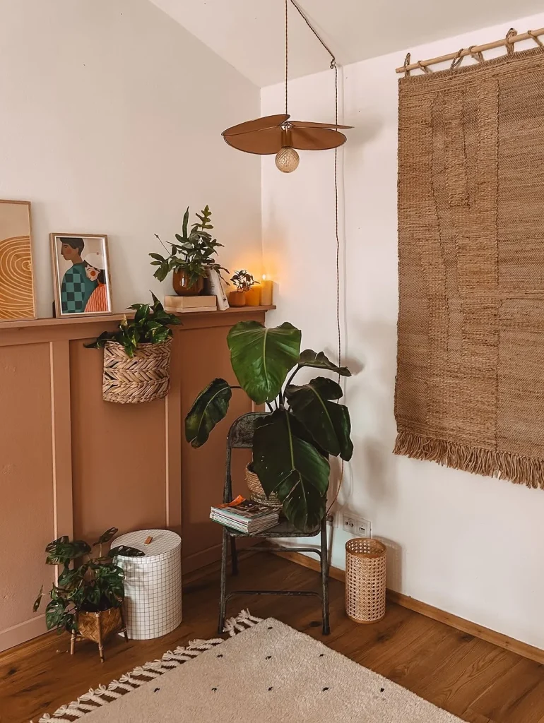 Cozy bedroom corner nook