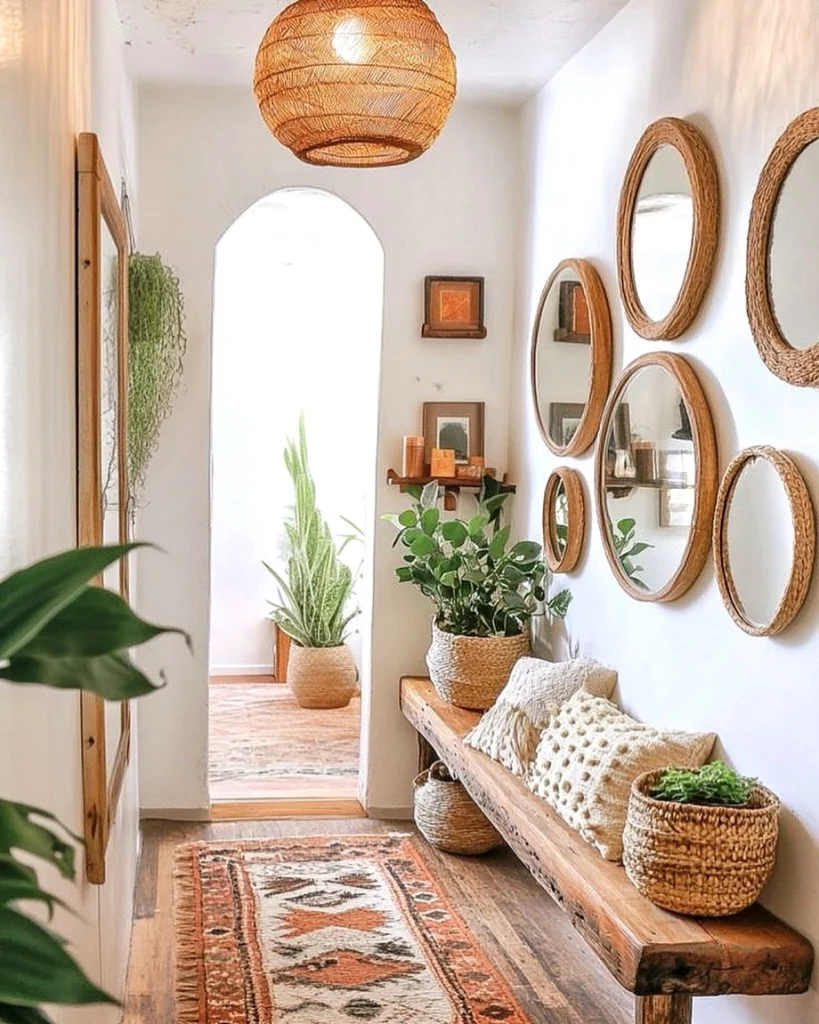 Artistic entryway floor tiles