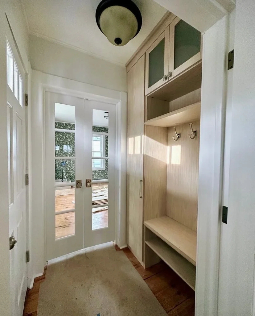 Floating shoe rack modern