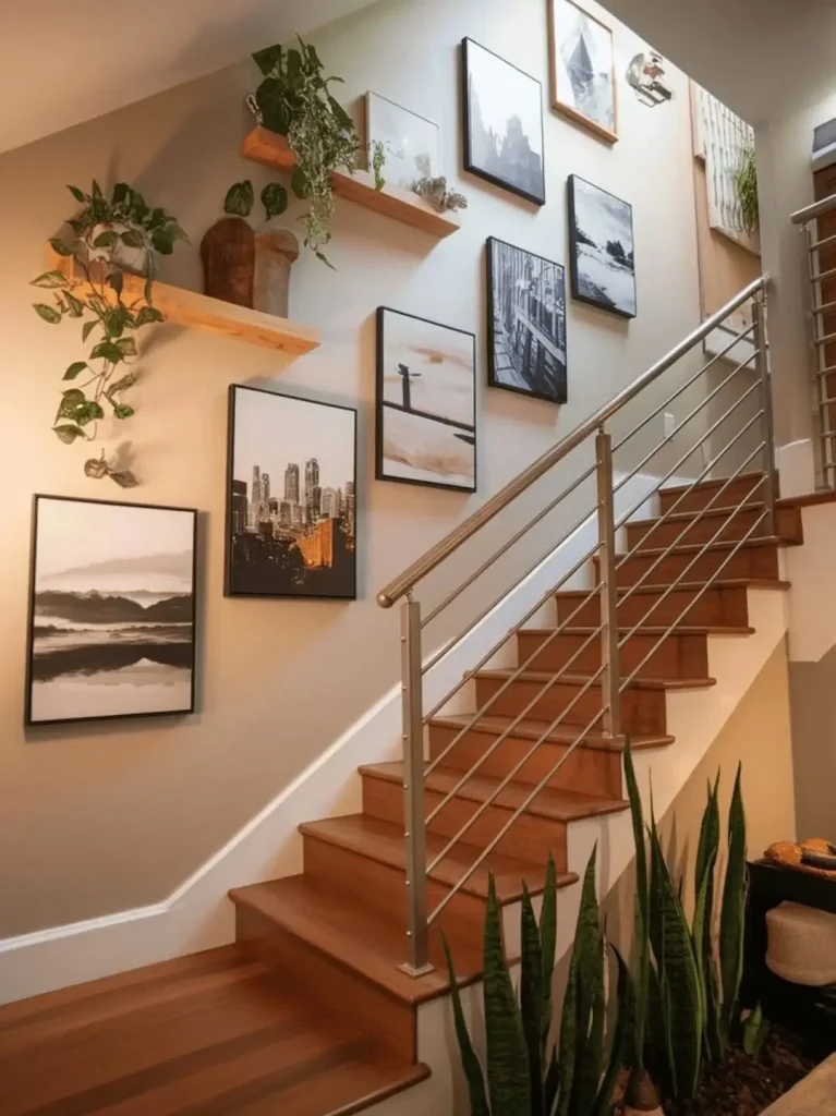 abstract line art decor