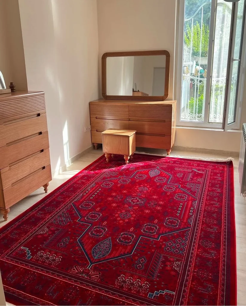 Red carpet home office