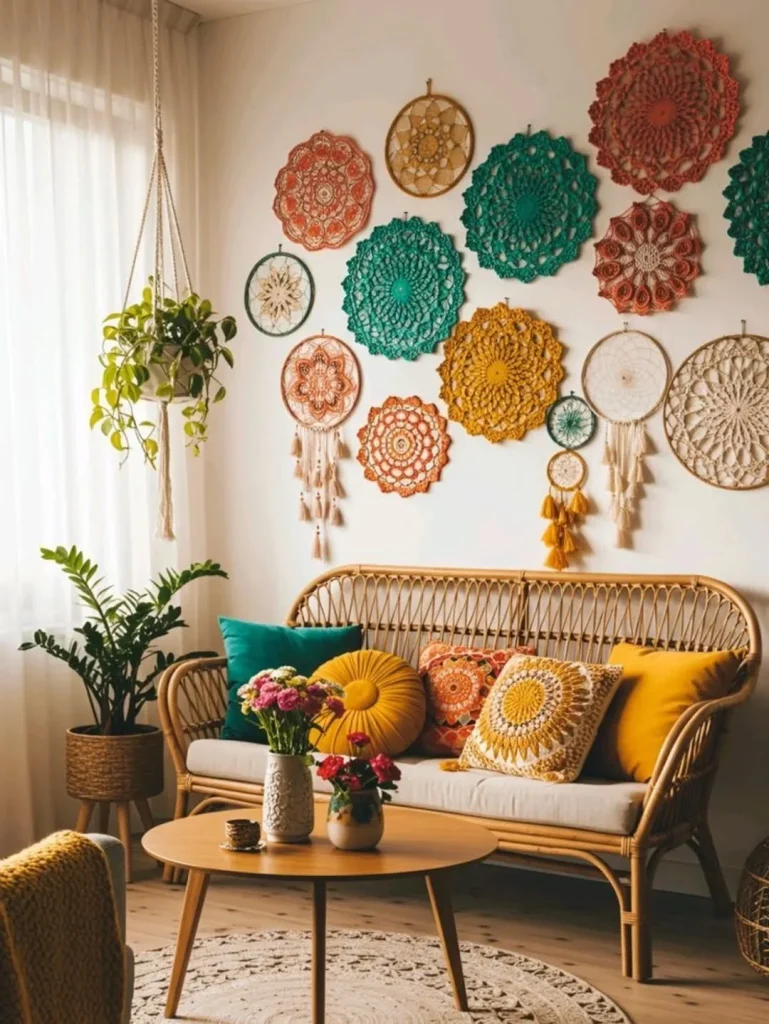 Bold corner wall art