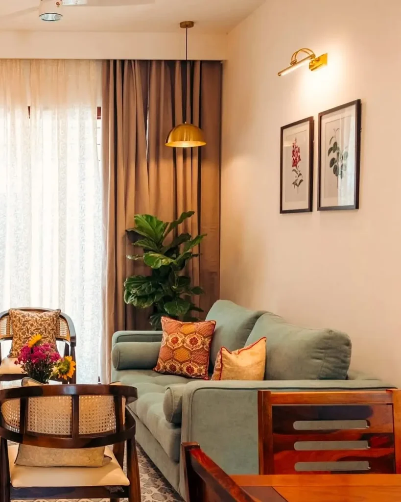 botanical living room art