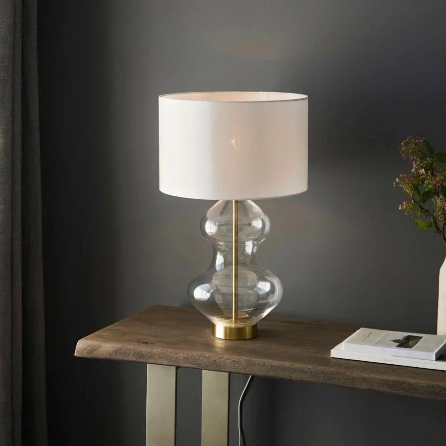 Bedside table lamp glow