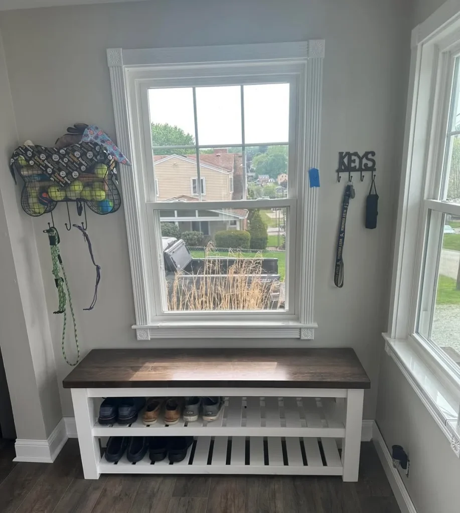 Geometric shoe rack ideas