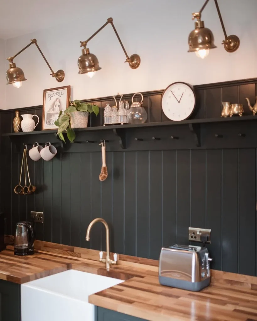 Modern track lighting highlighting a sleek home office workspace.