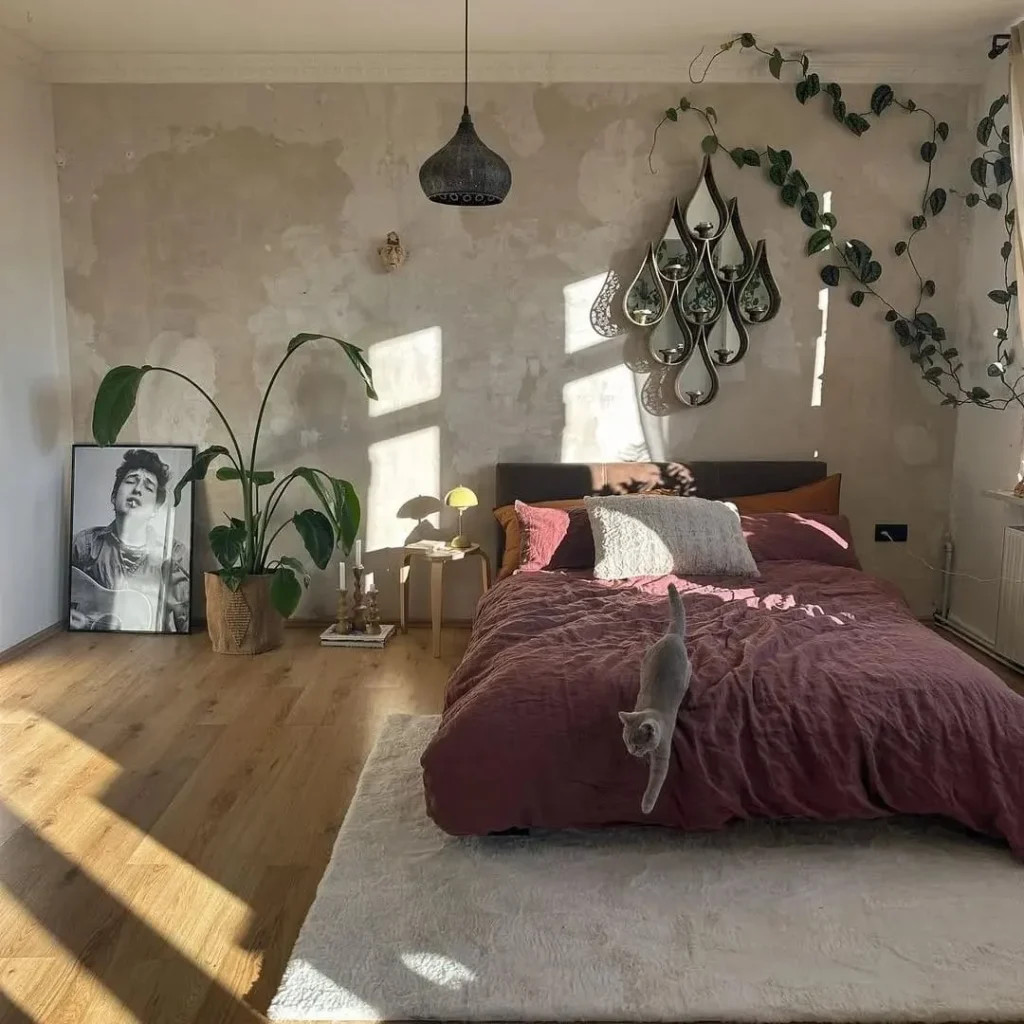 Vibrant plants in living room