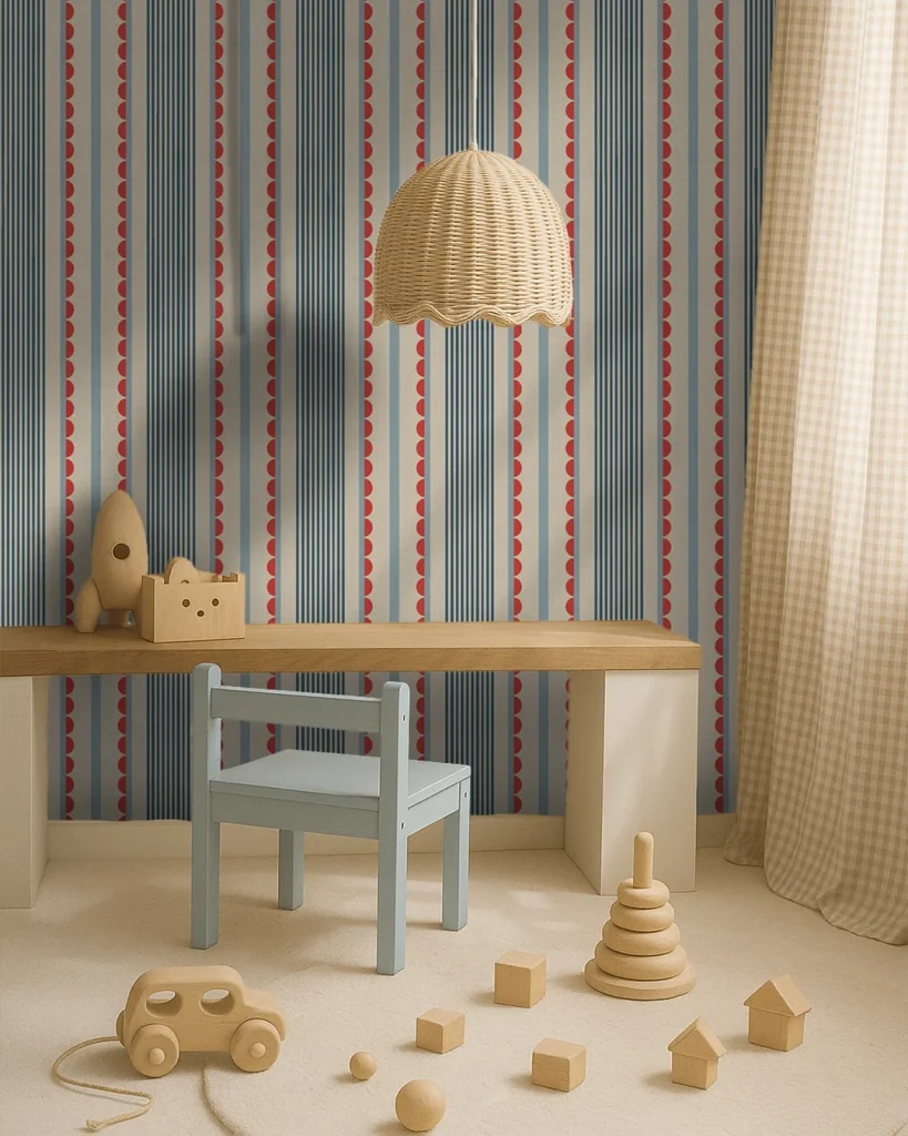 Rustic farmyard nursery wallpaper
