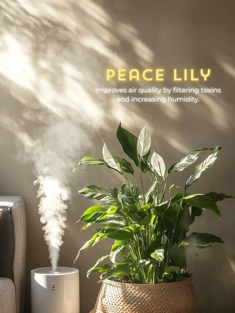 Lush plants in bedroom decor